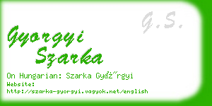 gyorgyi szarka business card